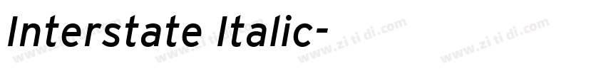 Interstate Italic字体转换